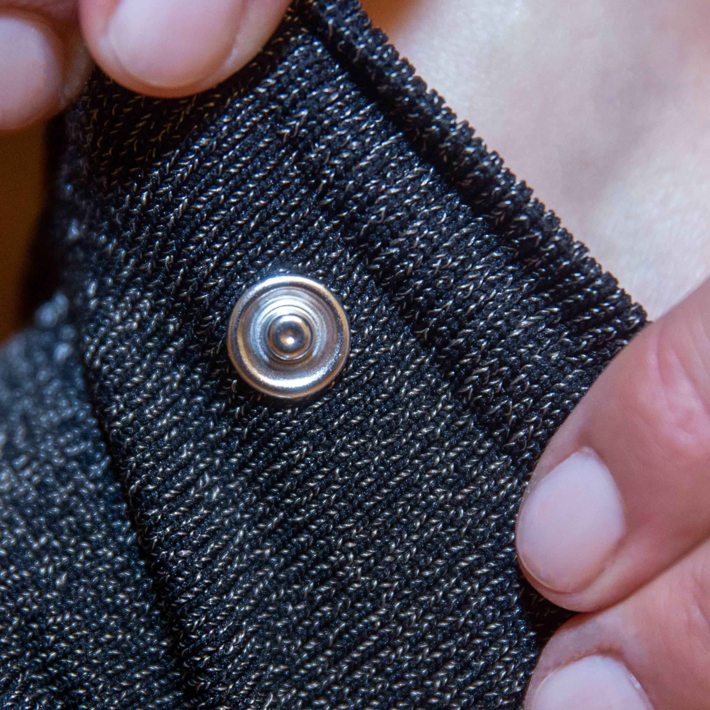 Earthing Grounded Sock Snap Connection